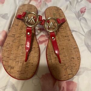 Michael Kors Red Thong Sandals